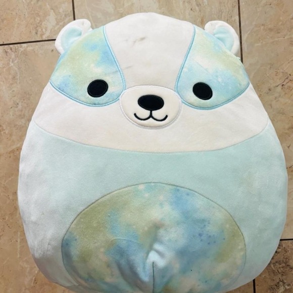 Squishmallows Other - Squishmallow Banks the Blue Badger 16 Inch Blue Green Tie Dye Plush Toy